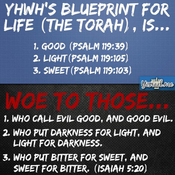 Good and evil outlined in the Torah