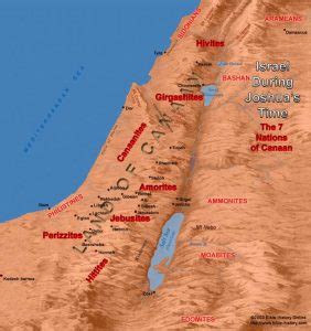 A map of the land of the Canaanites